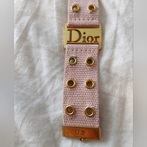 Christian Dior Canvas & Gold Hardware Bracelet - Picture 9 of 16